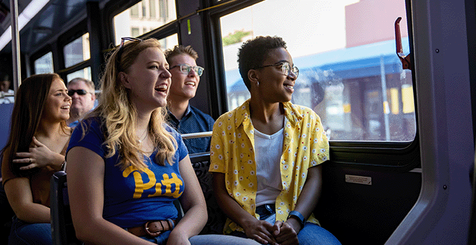 Pitt students on bus