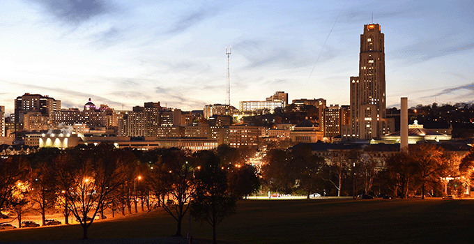 Pitt at night