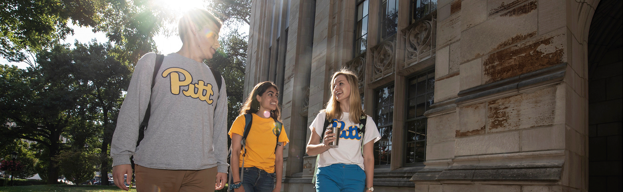 Students walking